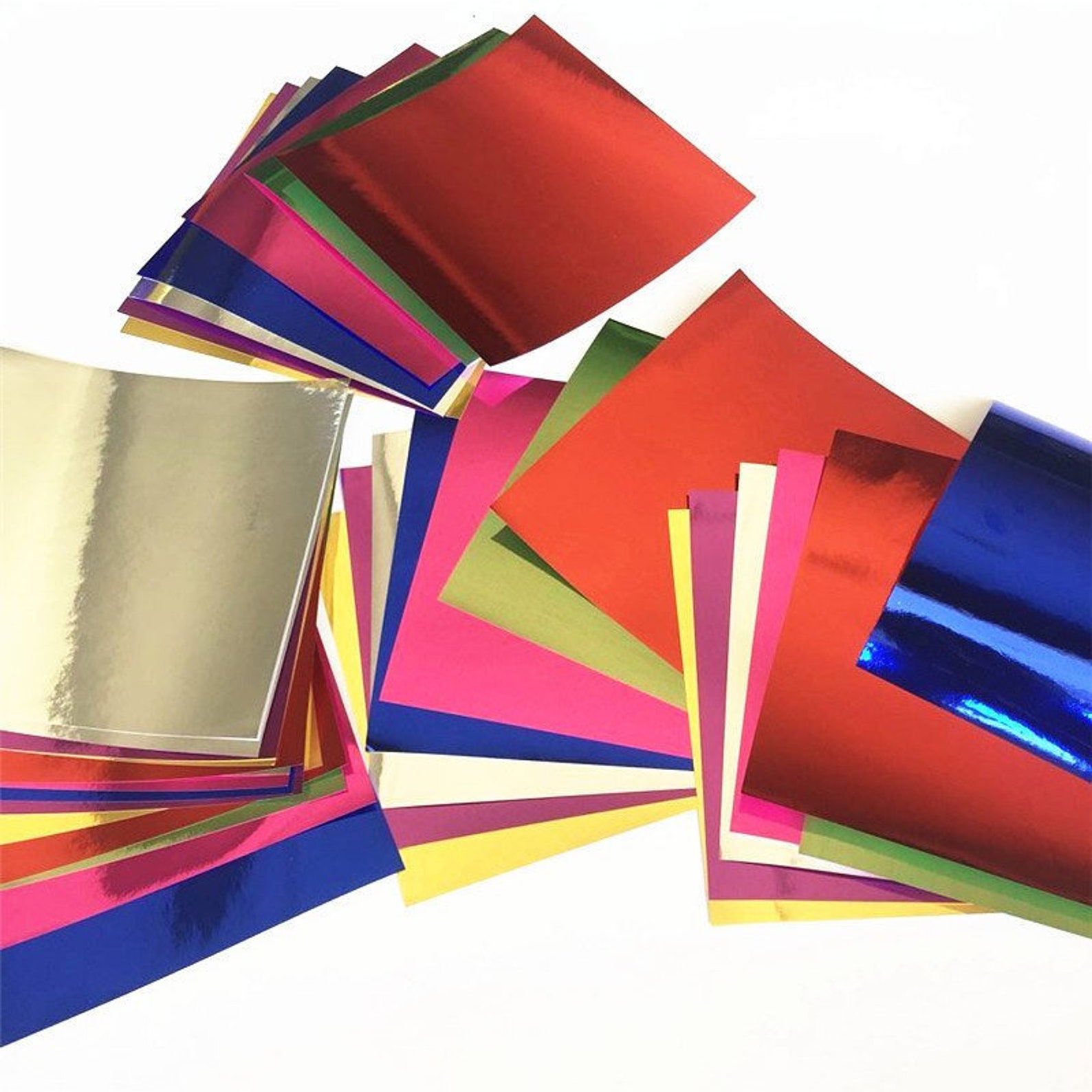 100 Metallic Origami Papers 15X15 CM Etsy