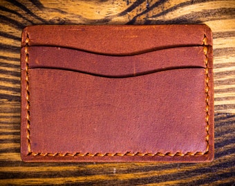 3 Pocket Wallet - Minimalist Wallet - Slim Wallet - Fathers Day Gift, Minimalist Leather Card holder