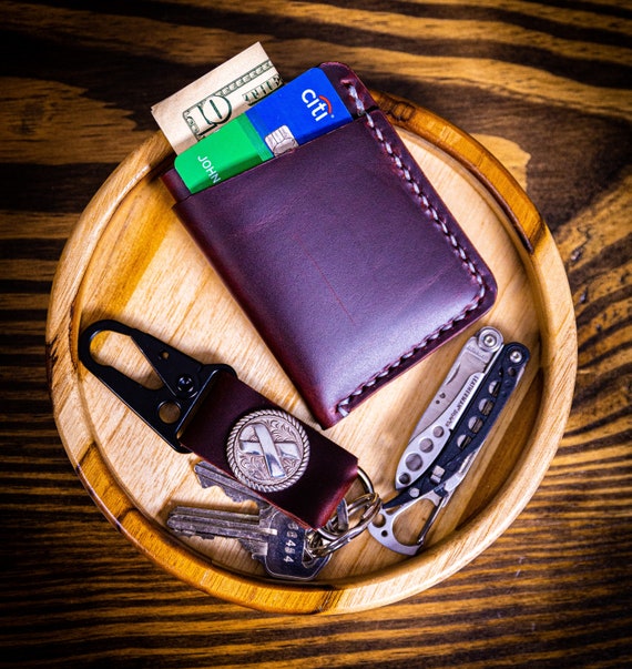 Leather Card Sleeve - Minimalist Card Sleeve - Minimalist Wallet - Handmade Credit Card Holder, Slim Card Sleeve Wallet, Men's Wallet