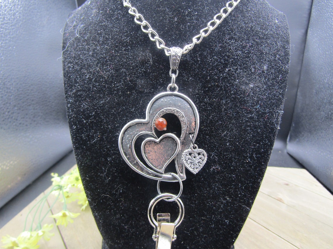 Heart of hearts Lanyard Beaded lanyard necklace Original Etsy