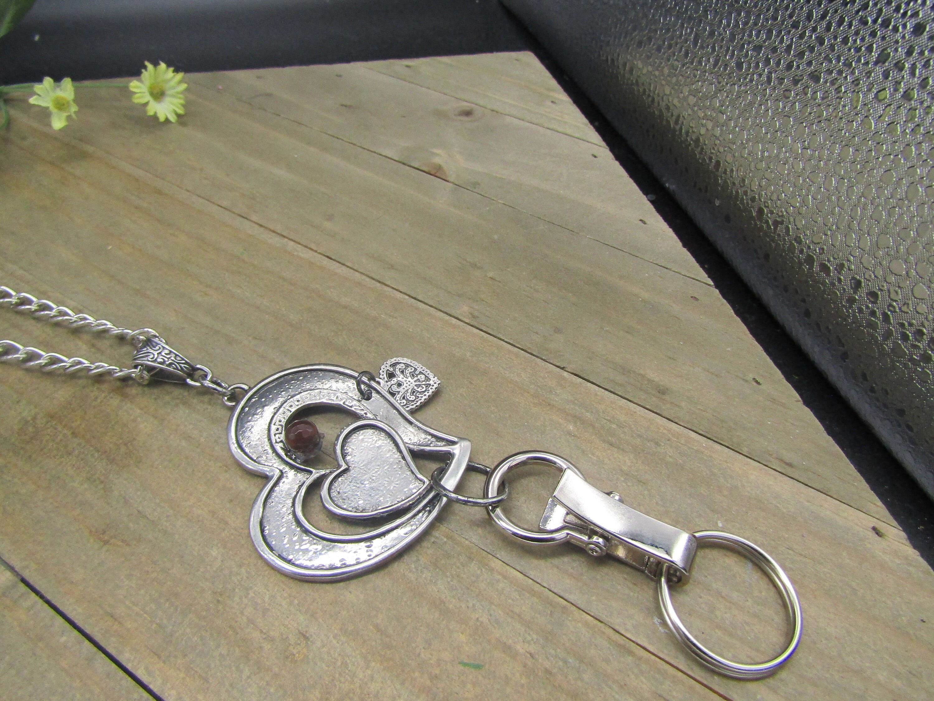 Heart of Hearts Lanyard Beaded Lanyard Necklace Original Etsy Ireland