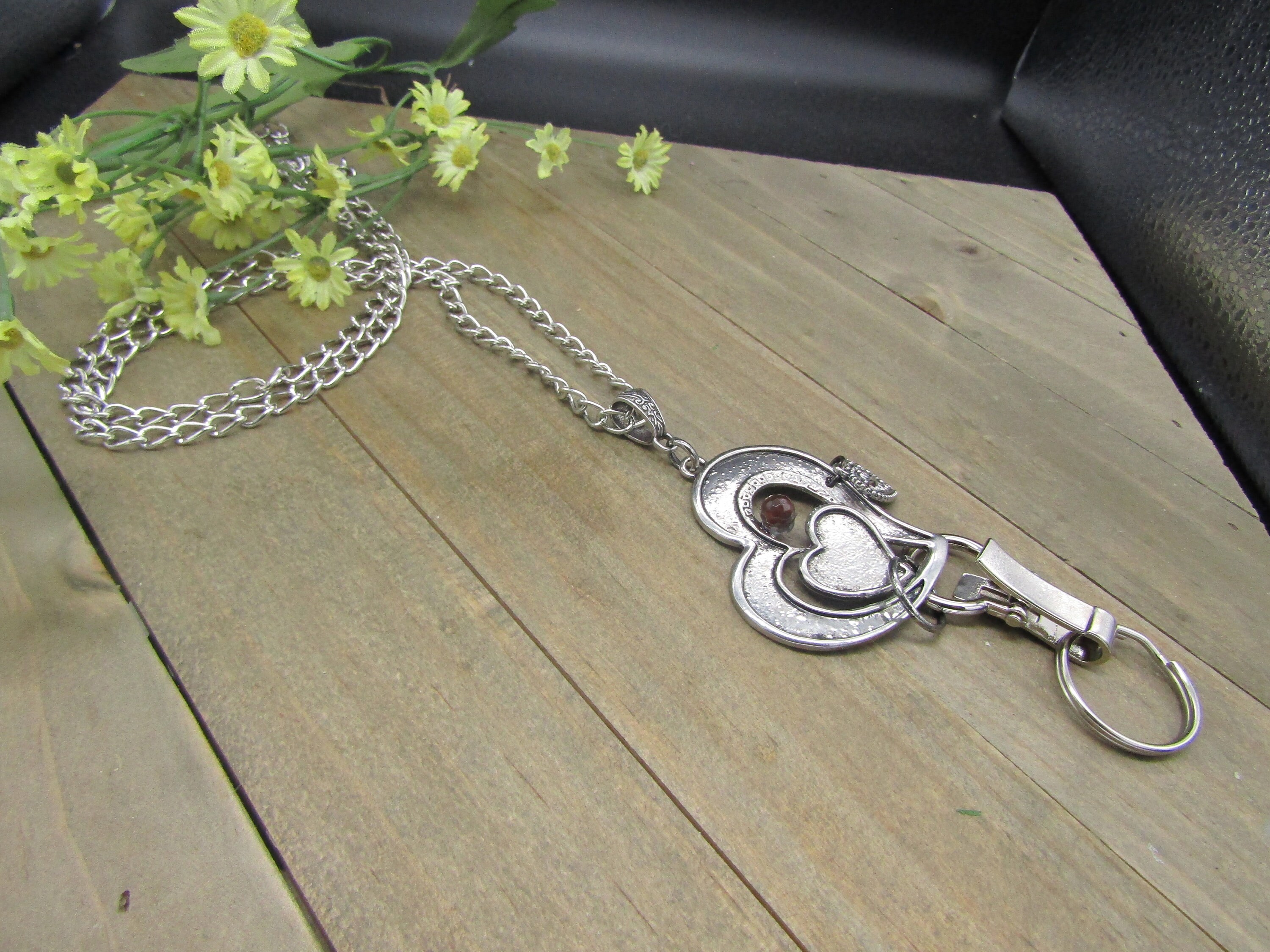 Heart of hearts Lanyard Beaded lanyard necklace Original Etsy