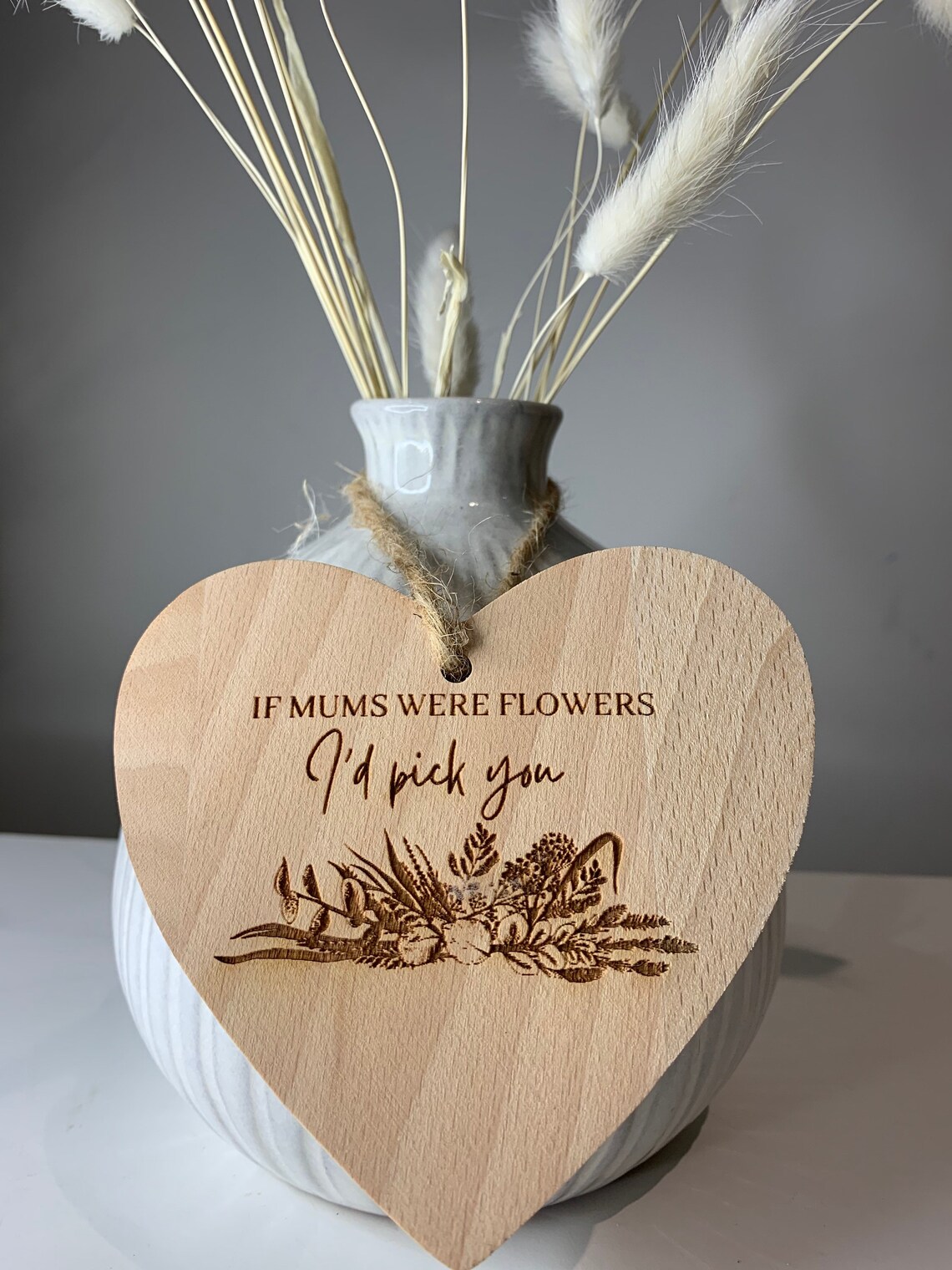 Personalised Wooden heart plaque engraved with message ideal Etsy