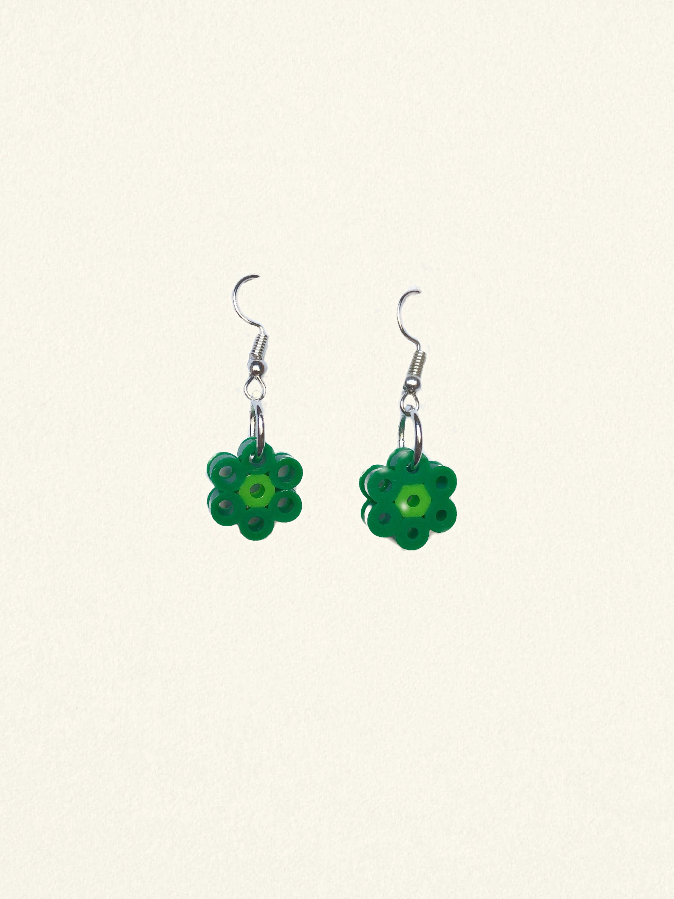 Boucles D'oreilles Pendantes Fleur Multicolore - Plaqué Or 18K 5 Microns - Zirconium