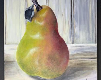 Fruit art:Pear, original painting