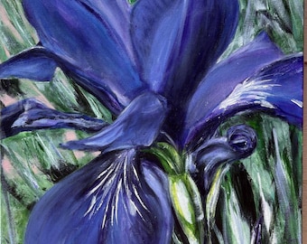 Iris original acrylic painting