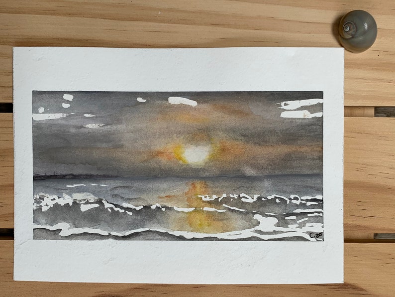 Sunrise Original Watercolor Painting