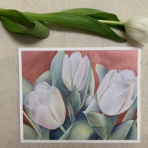 Tulips Watercolor Print
