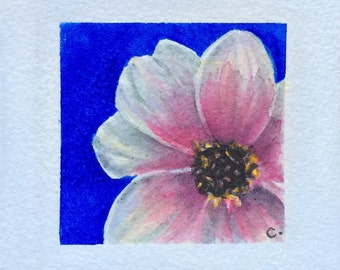 Original watercolor flower
