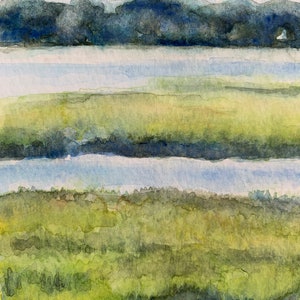 Marshes watercolor original and prints
