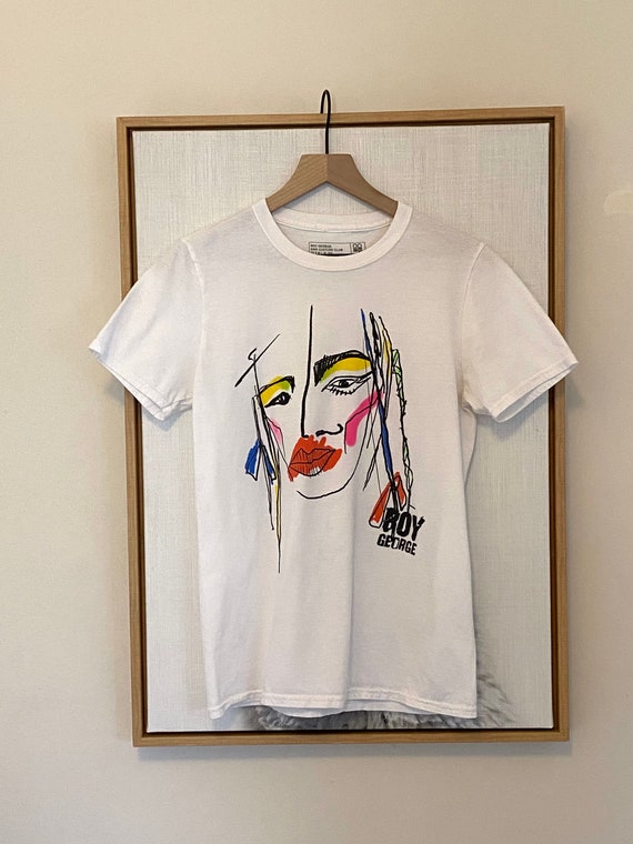 Boy George Culture Club Concert T Shirt Authentic Vintage 84 Support of Colour By NumbersLP Boy George,A Kiss Across The Ocean Tour