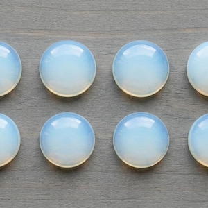 Opalite Round Cabochon,AAA+ Multiple Sizes Milky Blue Flash Calibrated Flat Back Gemstone