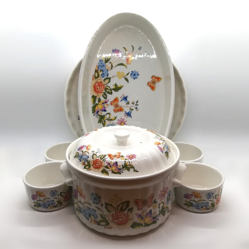 Aynsley Cottage Garden Oven Serveware Casserole Dish With Etsy