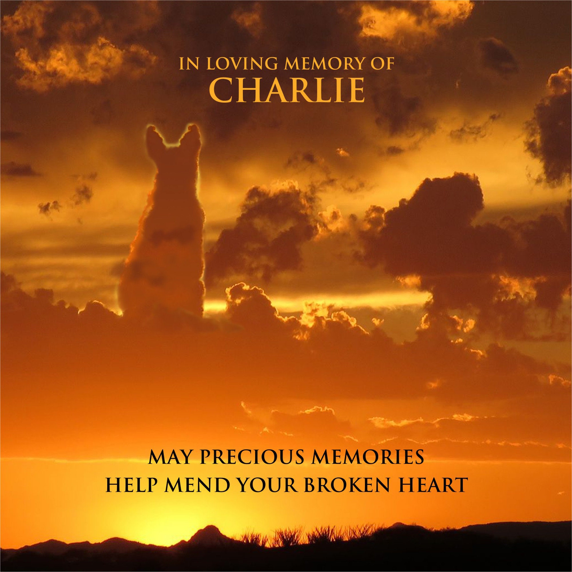 Personalised Dog Bereavement Card, Death of Dog Card, Dog Passed Away