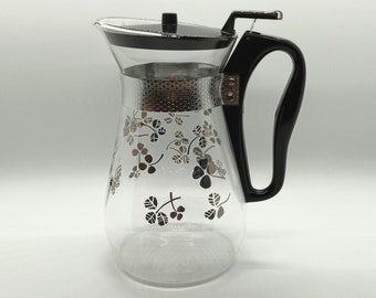 cafetière Pyrex vintage, Pyrex Shamrock, cafetière en verre vintage, carafe Pyrex, Pyrex des années 1950, ustensiles de cuisine vintage, cadeau vintage