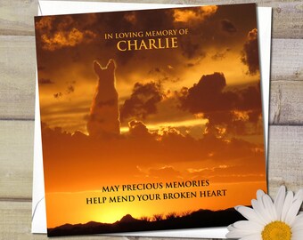 Carte personnalisée de deuil de chien, carte de décès de chien, chien décédé, carte de sympathie chien, carte commémorative de chien, carte de chien de mémoire aimante