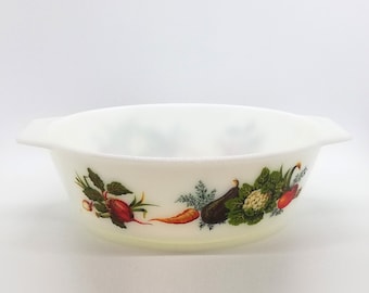 Casserole en pyrex, JAJ Toscane, plat en pyrex vintage, jardin maraîcher, bol en pyrex, plat de service en pyrex, ustensiles de cuisine vintage, cadeau femme