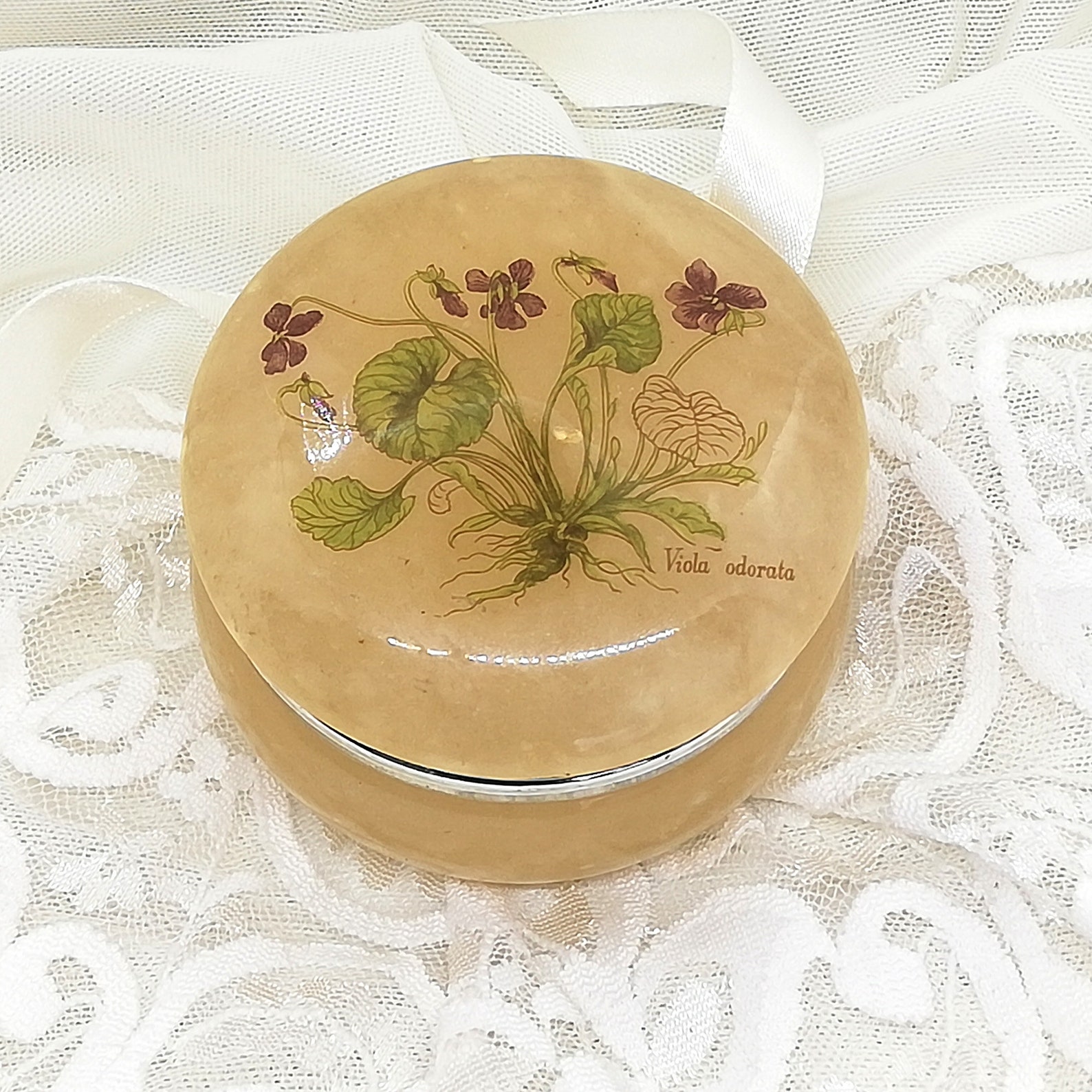 Alabaster Trinket Box Made in Italy Jewellery Box Hand Etsy