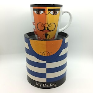 Ritzenhoff Tasse Mein Liebling, Ritzenhoff Kaffeetasse, Charaktertasse, Französisches Geschenk, Boxtasse, Sammlertasse, Kaffeeliebhaber Geschenk, Vintage