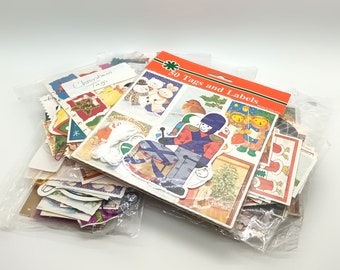 Étiquettes cadeaux de Noël vintage, étiquette cadeau festive vintage, accessoires d’emballage cadeau, papier scrapbook
