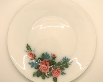 Pyrex Cottage Rose, assiettes latérales vintage, assiettes latérales florales, assiettes à salade, maison de campagne, cuisine rétro, ustensiles de cuisine vintage, cadeau femme