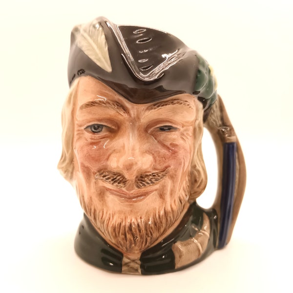 Royal Doulton Jug, Robin Hood, Character Jug, Toby Jug, Small Jug, Vintage Jug, Vintage Barware, Vintage Gift Men