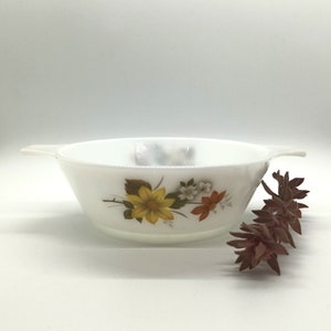 JAJ Pyrex, Autumn Glory, Mini Casserole Dish, Vintage Pyrex Casserole Dish, Vintage Kitchenware, Vintage Wedding Gift, Vintage Women Gift