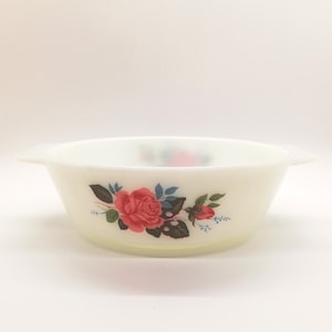 Pyrex Cottage Rose, Vintage Pyrex Dish, Pyrex Casserole Dish, Pyrex Bowl, Dessert Bowl, Retro Kitchen, Vintage Kitchenware, Women Gift