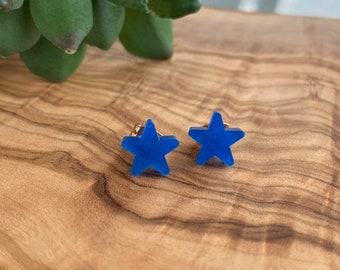 Blue Star Earrings