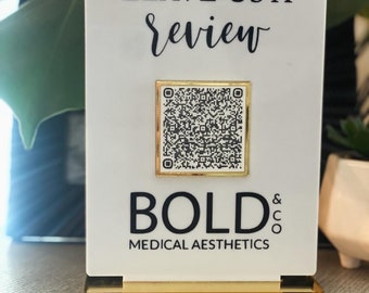 Business Review QR Code Sign, Social Media Sign