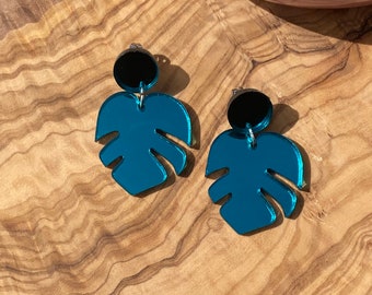 Monstera Leaf Earrings