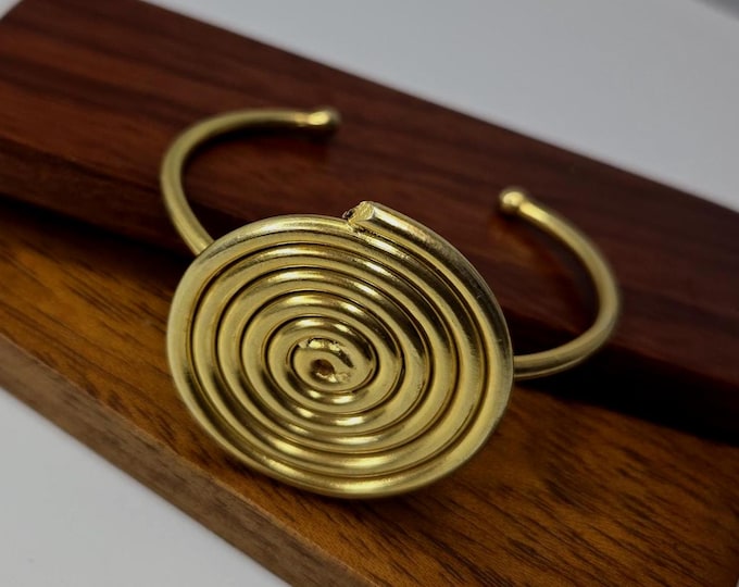 Gold-plated bronze bracelet - Ethnic bracelet - Afro bracelet - YEROUMA
