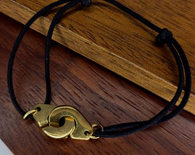 Cord Bracelet with Stainless Steel Connector, Adjustable Friendship Bracelet, Handmade Jewelry for Women and Men - ELIKE