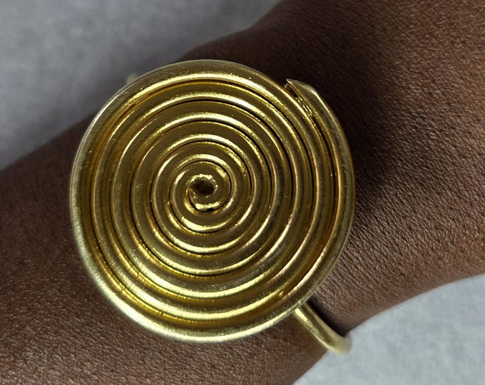 Gold-plated bronze bracelet - Ethnic bracelet - Afro bracelet - YEROUMA