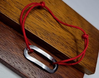 Surfer Cord Bracelet with Stainless Steel Connector, Adjustable Friendship Bracelet, Handmade Jewelry for Women and Men - ELIKE