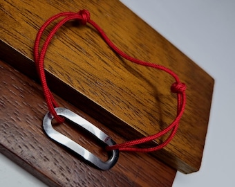 Cord Bracelet with Stainless Steel Connector, Adjustable Friendship Bracelet, Handmade Jewelry for Women and Men - ELIKE