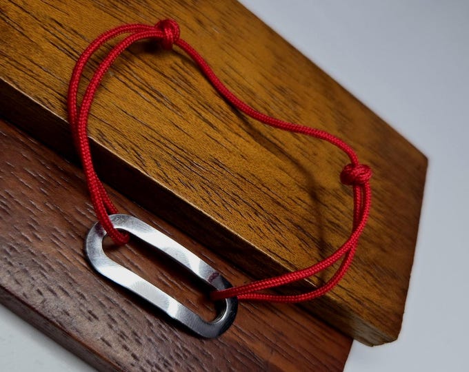 Cord Bracelet with Stainless Steel Connector, Adjustable Friendship Bracelet, Handmade Jewelry for Women and Men - ELIKE