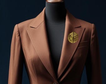 Unisex Bronze Brooch Boutonniere,Costume Accessories,Costume Pin,Ethnic Accessories- AKAN