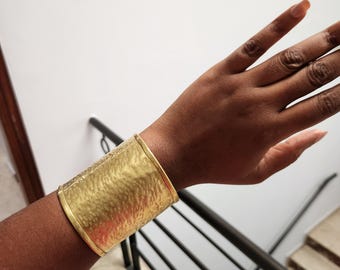 Bronze Cuff Style Bracelet - Ethnic Bracelet - Afro Bracelet - NAWI