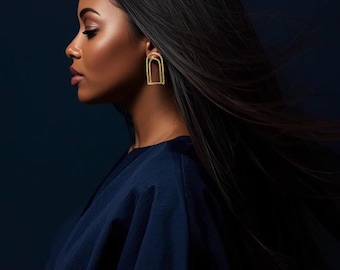 Gold-plated bronze earrings - ZOYA