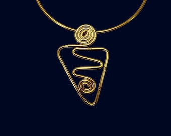 Gold-plated bronze choker necklace - AMEYO