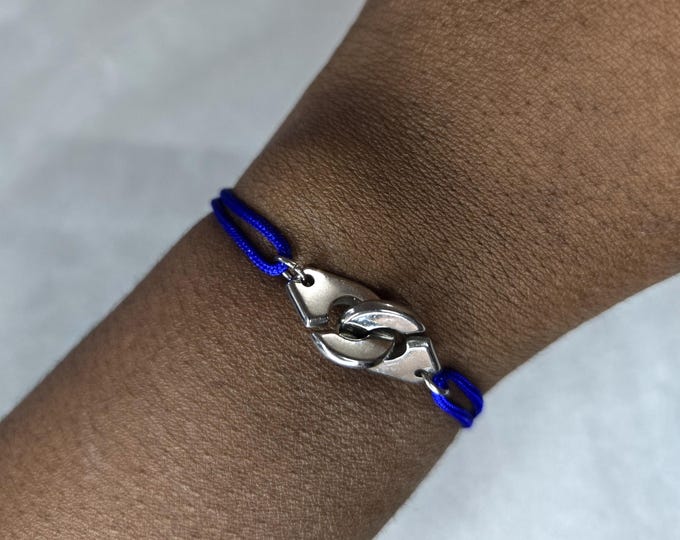 Cord Bracelet with Stainless Steel Connector, Adjustable Friendship Bracelet, Handmade Jewelry for Women and Men - ELIKE