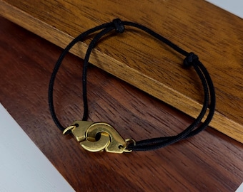Surfer Cord Bracelet with Stainless Steel Connector, Adjustable Friendship Bracelet, Handmade Jewelry for Women and Men - ELIKE