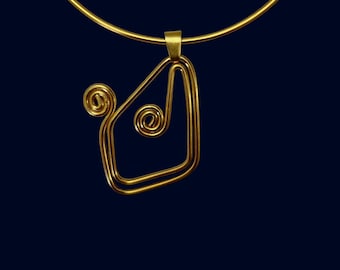 Gold-plated bronze choker necklace - AMEYO