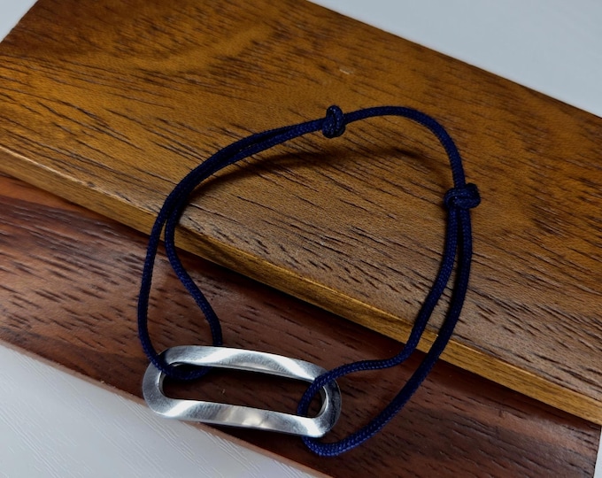 Surfer Cord Bracelet with Stainless Steel Connector, Adjustable Friendship Bracelet, Handmade Jewelry for Women and Men - ELIKE