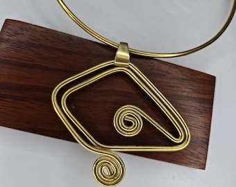 Gold-plated bronze choker necklace - AMEYO