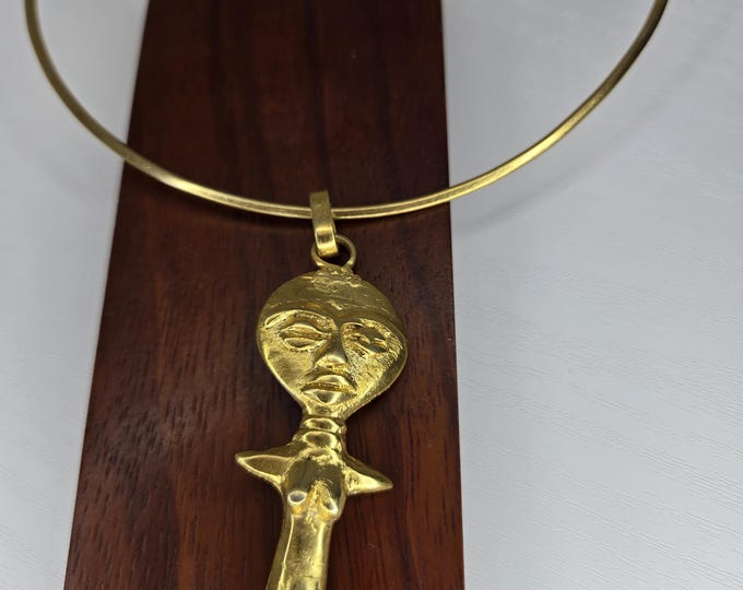 Gold-plated bronze choker necklace - AMEYO