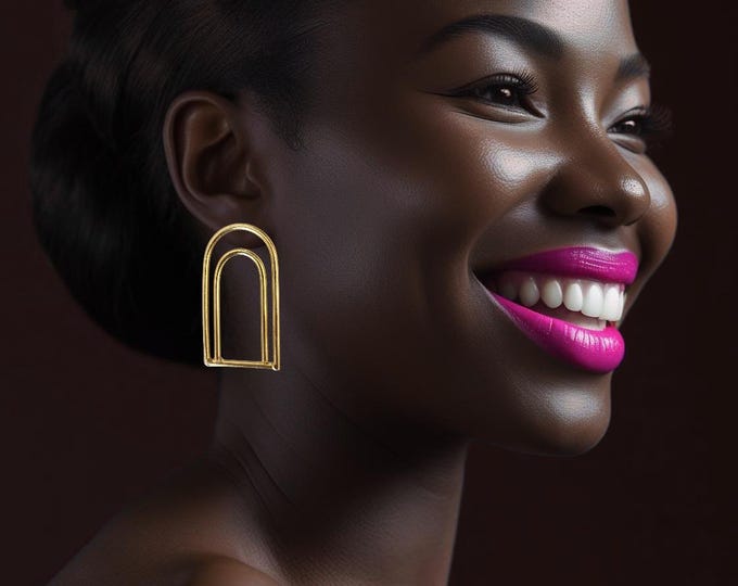 Gold-plated bronze earrings - ZOYA