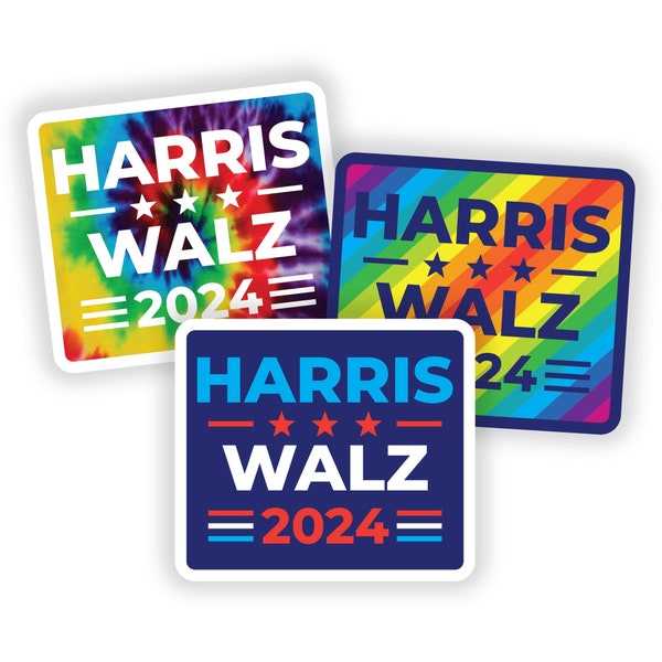 thumbnail image 2 of Republicans For Kamala Harris 2024 Bumper Sticker – Tim Walz, Presidential Campaign Decor, 3x10 Inches 2 of 6