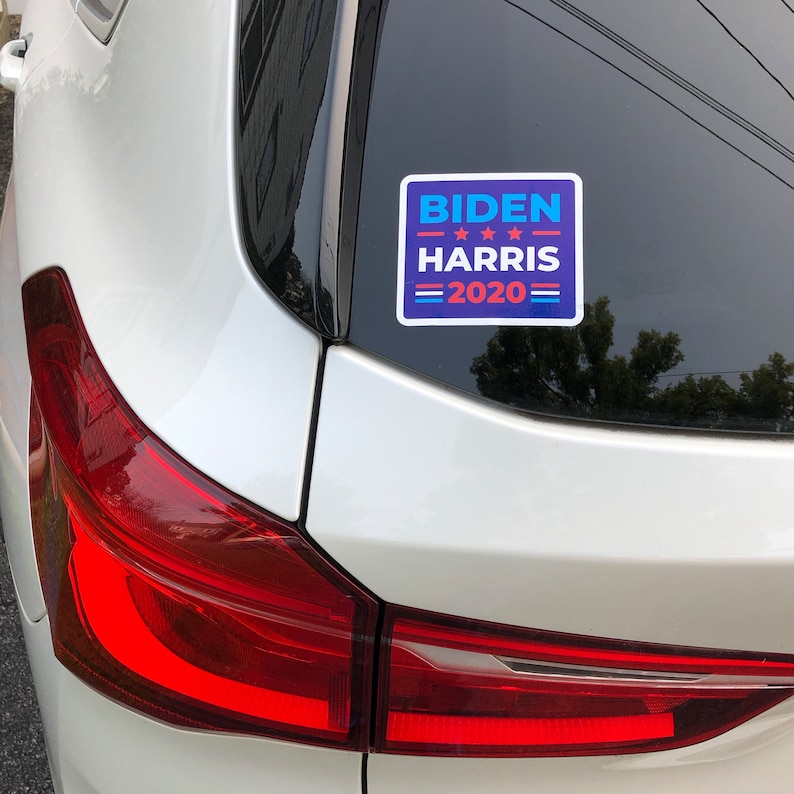 Biden-Harris 6 mil Bumper Sticker 4 x 3.5 Decal